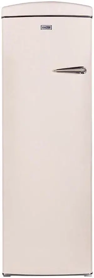24 in. Classic 8.3 Cu. FT. Frost Free Retro Upright Freezer in Cream