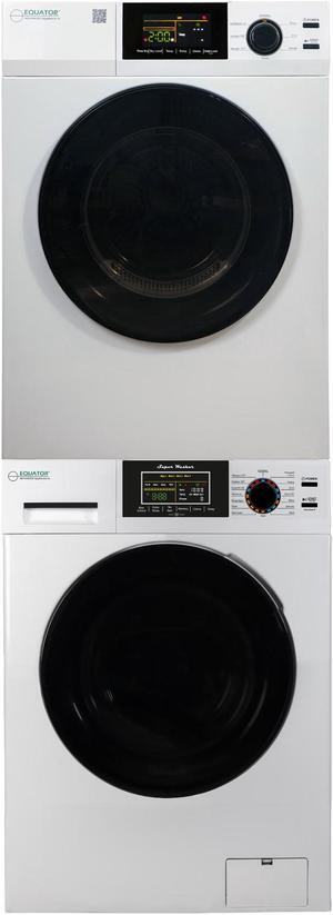 Equator Digital Touch Apartment 110V Set 1.9cf Washer + Vented Digital 4cf Dryer