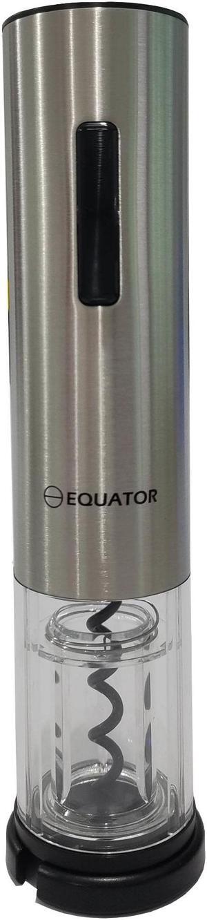 Equator Wine Bottle Opener Cordless RECHARGEABLE with DC Adapter Stainless