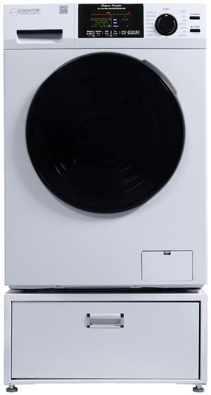 Equator 1.6cf 110V Vented/Ventless Sani Combo Washer Dryer Pet Cycle + Pedestal