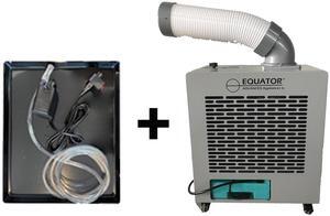 Equator 7000 BTU Spot Outdoor Air Conditioner with Casters + Drip Pan Kit
