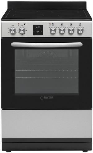Equator 24" Electric Cooking Range 4 Ceramic Burner CONVECTION OVEN+AIR FRYER SS