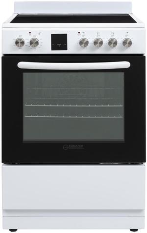 Equator 24" Electric Cooking Range 4 Ceramic Burner CONVECTION OVEN+AIR FRYER