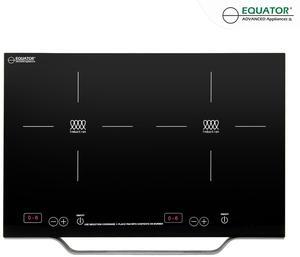 Equator 21" Portable 2-Burner Induction Cooktop LIGHT with ALUMINUM HANDLE 110V