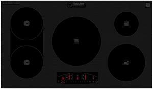 Equator Design 36" Electric Any Cookware Compatible Induction+Ceramic 5 Burner Cooktop 220V