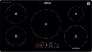 Equator 36" Electric Any Cookware Compatible Induction+Ceramic 5 Burner Cooktop 220V