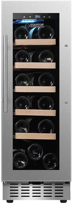 Equator 18 Bottle Wine Refrigerator Black Freestanding/Builtin 7 Color LED 110V