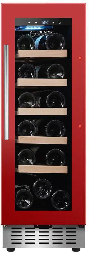 Equator 18 Bottle Wine Refrigerator Black Freestanding/Builtin 7 Color LED 110V