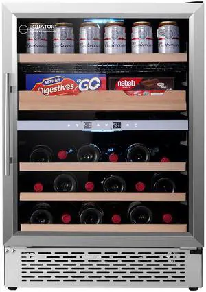 Equator LUXURY HYBRID DUAL ZONE GOURMET CENTER 43 Bottles+Cans+Fine Foods 110V