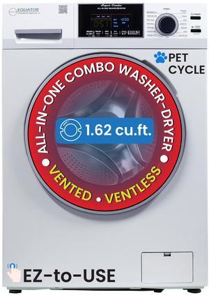 Equator All-in-One Washer Dryer VENTLESS/VENTED PET cycle 1.62cf/15lbs 110V in White