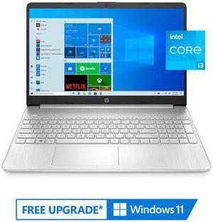 HP 15.6” HD Laptop, 11th Generation Intel i3-1115G4 Processor, 8 GB DDR4 RAM, 256 GB PCIe NVMe M.2 SSD, Intel UHD Graphics, Webcam, Silver, Windows 10 Home in S Mode (Free Upgradable to Windows 11)