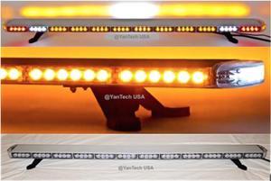 60" Amber LED Light Bar Flashing Warning Tow/Plow Truck Wrecker Emergency Light with Brake/Cargo Lights