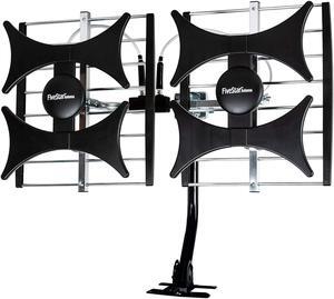 [Newest 2021] Five Star Multi-Directional 4V HDTV Amplified Antenna - up to 200 Mile Range, UHF/VHF, Indoor, Attic, Outdoor, 4K Ready 1080P FM Radio w/ 40ft RG6 coaxial Cable, Mounting Pole, kit
