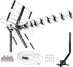 HDTV Antenna - August DTA240 - Indoor/Outdoor Portable Digital Aerial with  Magnetic Base 6.5 feet Coax Cable 50 Miles Range