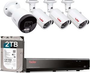 Five Star 8 Channel PoE IP Ultra-HD Security AI Camera System w/ 2TB HDD