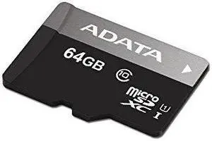 ADATA AUSDX64GUICL10-RA1 Premier 64 GB micro SDHC/SDXC UHS-I U1 Memory Card with One Adapter ADATA AUSDX64GUICL10-RA1 Premier 64 GB micro SDHC/SDXC UHS-I U1 Memory Card with One Adapter