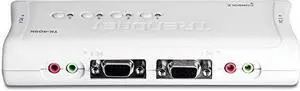 TRENDnet 4-Port USB KVM Switch and Cable Kit with Audio, TK-409K