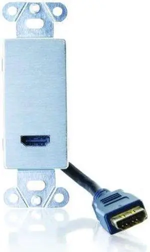 C2G 41042 HDMI Pass Through Decorative Wall Plate, Aluminum