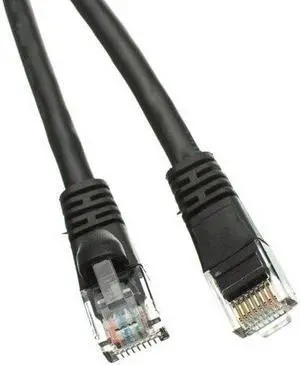 CableWholesale 6-Inch Cat5e Ethernet Patch Cable Snagless/Molded Boot, Black (845-10X8-02200-5)