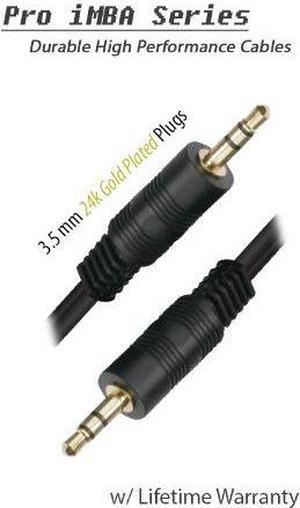 iMBAPrice Gold Plated 3.5mm Male to 3.5mm Male Stereo Audio Cable, 50-Feet