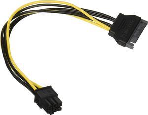 Monoprice 108494 SATA 8-Inch 15-Pin to 6-Pin PCI Express Card Power Cable