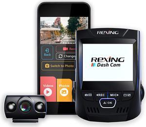Rexing V1P 3rd Generation Dual 1080p Full HD Front and Rear Dash Cam with Wi-Fi