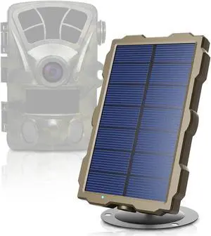 Trail Camera Solar Panel Kit Waterproof 12V Solar Charger with 2400 mAh Rechargeable Lithium Battery Outdoor Power System for All Hunting Cameras