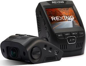 Rexing - M3 1080p 3-Channel Mirror Dash Cam with Smart BSD GPS - Black