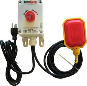In/Outdoor High Water Alarm w/ Pilot Light and Horn for Septic / Sump / Pond & Other Applications