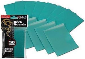 BCW Deck Guards Double Matte Card Sleeves - Teal, 50-Count (Standard)