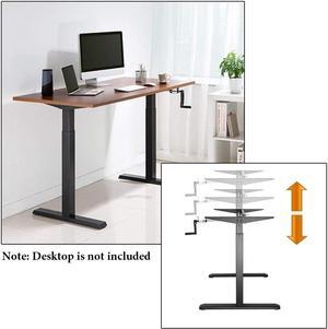 Boost Industries Floor Standing FS-DR22C Compact Manual Crank Height Adjustable Desk Frame (Top is Not included)