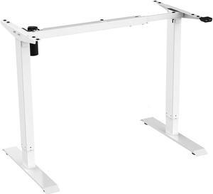 Boost Industries Floor Standing FS-DR48Mii Shallow Motorized/Electric Height Adjustable Desk Frame (White)