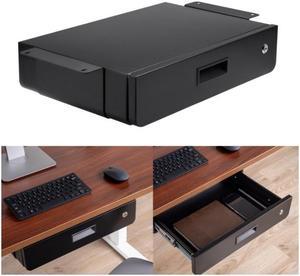 Boost Industries UDD48 Space Saving Office Under Desk Sliding Pull-Out Drawer with Key Lock - 18" Wide