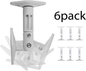 Boost Industries CWSM Universal Home Theater Speaker Brackets, Tilt, Swivel (3 Pairs, White)