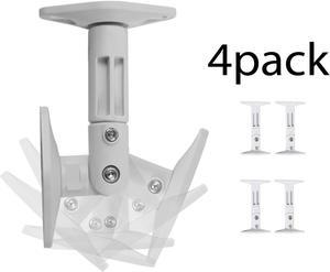 Boost Industries CWSM Universal Home Theater Speaker Brackets, Tilt, Swivel (2 Pairs, White)