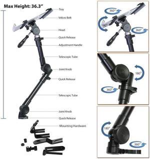 Boost Industries Universal Single Arm Swivel and Tilt Vehicle Laptop Mount