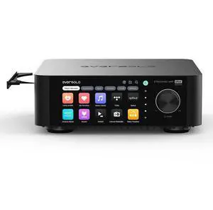 Eversolo Play | 110W X 2CH Music Streamer with Amplifier & DAC | 5.5" LCD Touchscreen, Support Room Correction & Multi Room HiFi Audio System, Stream Qobuz, Tidal & More (CD Edition)