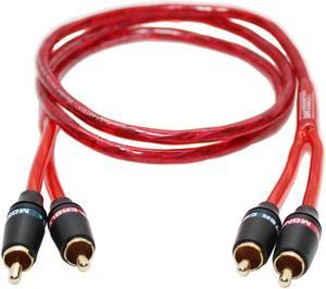 MONSTER 1M CAR AUDIO 2-RCA-to-2-RCA Cable 3.3ft (Red)