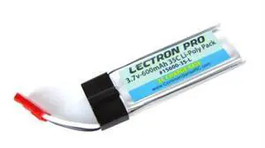 Common Sense RC 1S600-35-L 3.7V 600 mAh 35C Lipo Battery with JST Connector