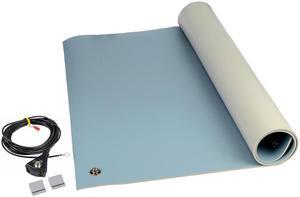 SCS 8214 Dissipative ESD 3-Layer Vinyl Worksurface Mat Kit, Blue, 0.140 in. x 24 in. x 48 in.