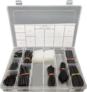 Heat Shrink Tubing Kit - Includes 1/16", 3/32", 1/8", 3/16", 1/4", 3/8", 1/2", 5/8", 3/4" Diameter