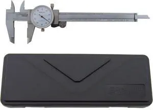 6" Utility Dial Caliper, 0.001" Resolution with Slide Lock, Stainless Steel Construction, Storage Case Included