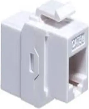 (Pack of 25) Cat5e Rj45 Female to Female UTP Keystone Inline Coupler - White