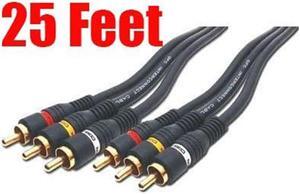 iMBAPrice  2RCA Male to 2RCA Male Home Theater Audio Cable - 25 Feet - 3 RCA - 3 RCA