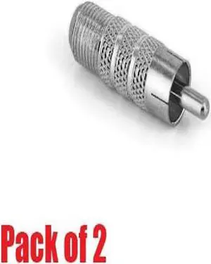 iMBAPrice (2 Pack) F-Pin Female to RCA Male Adapter