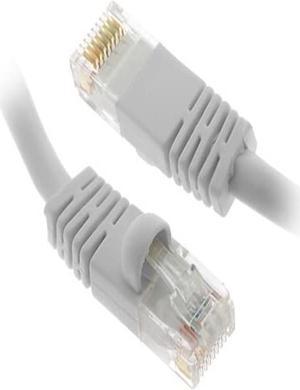 Premium White Ethernet LAN Network Cable CAT5e 25FT Gold Plated Male to Male Connectors