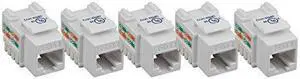 iMBAPrice (5-Pack) Cat6 RJ45 Punch-Down Keystone Jack in (White)