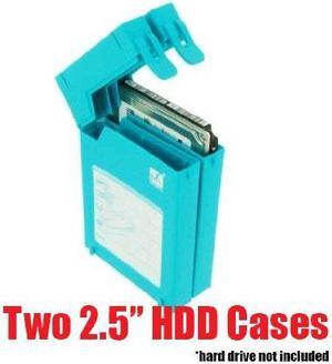 iMBAPrice Zipo 2.5" Water Resistant HDD Protection Box - Anti-Static 2 Latchable Hard Drive Protector Case (Pack of 1) Blue