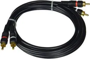 imbaprice 2rca male to 2rca male home theater audio cable  6 feet  black
