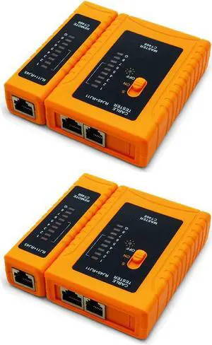iMBAPrice (Pack of 2) RJ45/RJ11/RJ12/CAT5/CAT6/ UTP Network LAN Cable Tester Test Tool